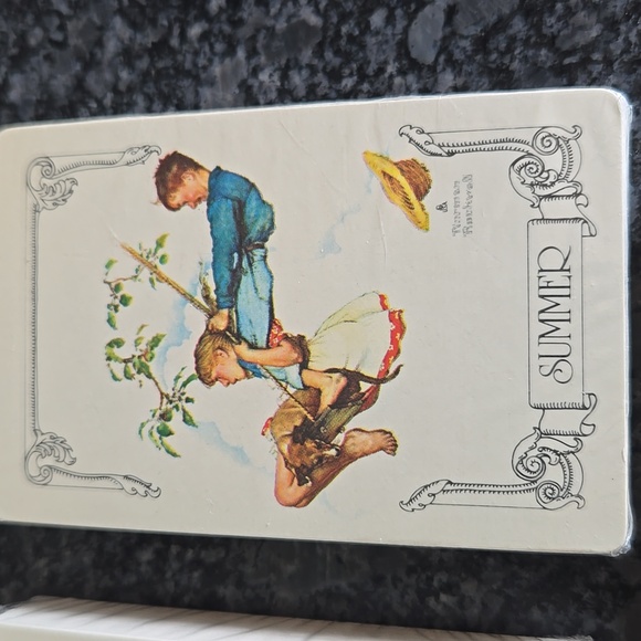 Norman Rockwell Illustrated Seasonal Playing Cards Vintage Unopened - Picture 3 of 10